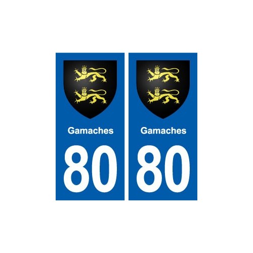 80 Gamaches blason autocollant plaque stickers ville