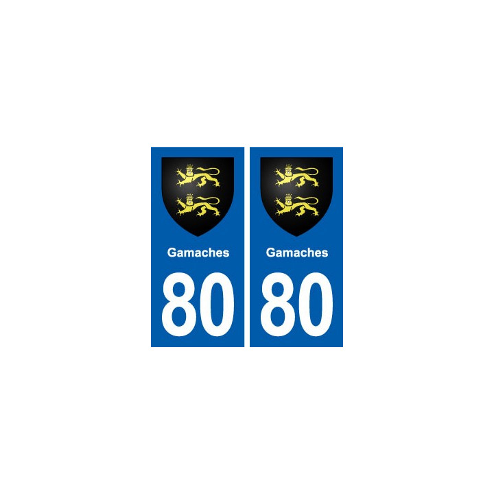 80 Gamaches blason autocollant plaque stickers ville