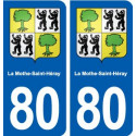 80 La Mothe-Saint-Héray blason autocollant plaque stickers ville