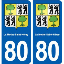 80 La Mothe-Saint-Héray blason autocollant plaque stickers ville