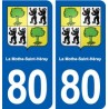 80 La Mothe-Saint-Héray blason autocollant plaque stickers ville