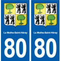 80 La Mothe-Saint-Héray blason autocollant plaque stickers ville