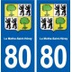 80 La Mothe-Saint-Héray blason autocollant plaque stickers ville