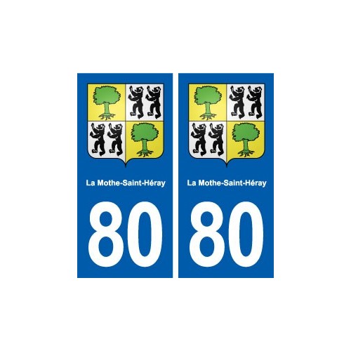 80 La Mothe-Saint-Héray blason autocollant plaque stickers ville