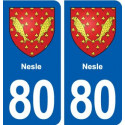 80 Nesle blason autocollant plaque stickers ville