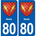 80 Nesle blason autocollant plaque stickers ville