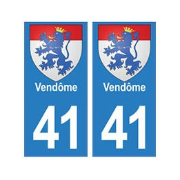 41 Vendôme autocollant plaque blason armoiries stickers département ville