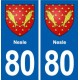 80 Nesle blason autocollant plaque stickers ville