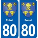 80 Roisel blason autocollant plaque stickers ville