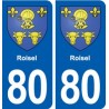 80 Roisel blason autocollant plaque stickers ville