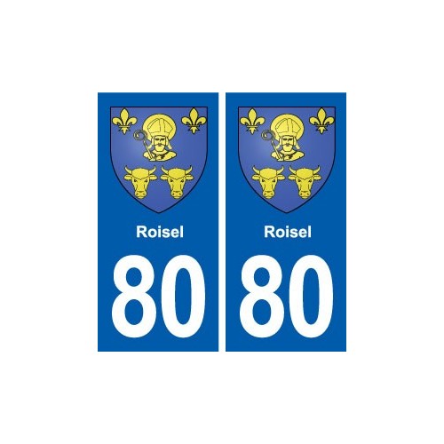 80 Roisel blason autocollant plaque stickers ville