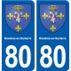80 Rosières-en-Santerre blason autocollant plaque stickers ville