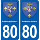 80 Rosières-en-Santerre blason autocollant plaque stickers ville