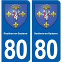 80 Rosières-en-Santerre blason autocollant plaque stickers ville