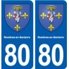 80 Rosières-en-Santerre blason autocollant plaque stickers ville