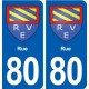 80 Rue blason autocollant plaque stickers ville