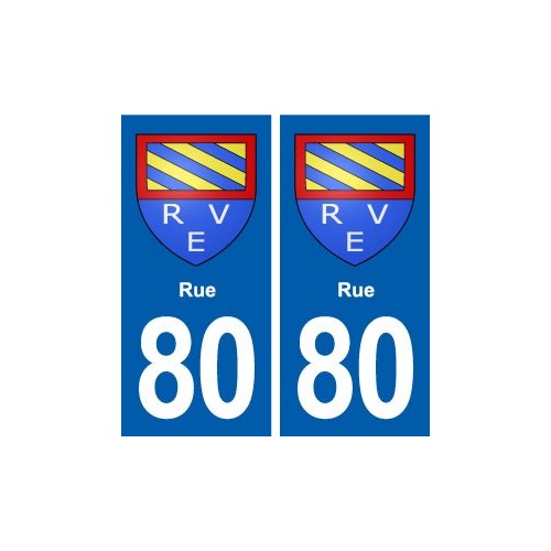 80 Rue blason autocollant plaque stickers ville