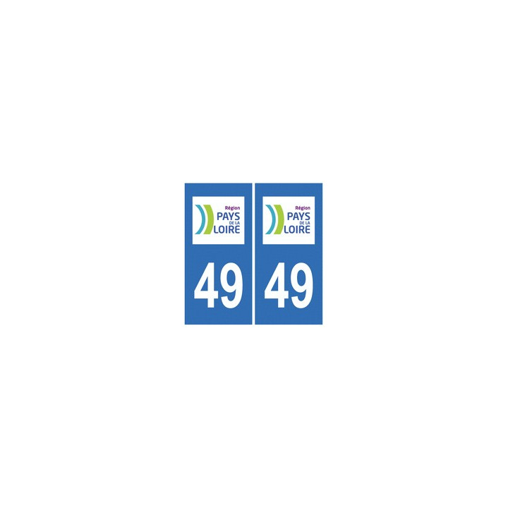 49 Maine et Loire autocollant plaque