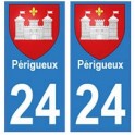 24 Perigueux-aufkleber platte wappen wappen sticker-abteilung