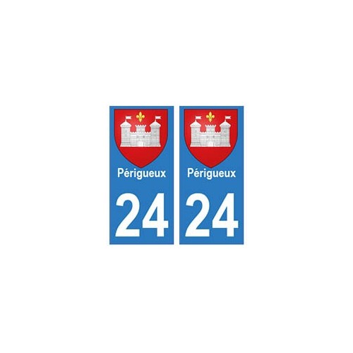 24 Perigueux autocollant plaque blason armoiries stickers département