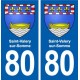 80 Saint-Valery-sur-Somme coat of arms sticker plate stickers city