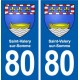 80 Saint-Valery-sur-Somme blason autocollant plaque stickers ville