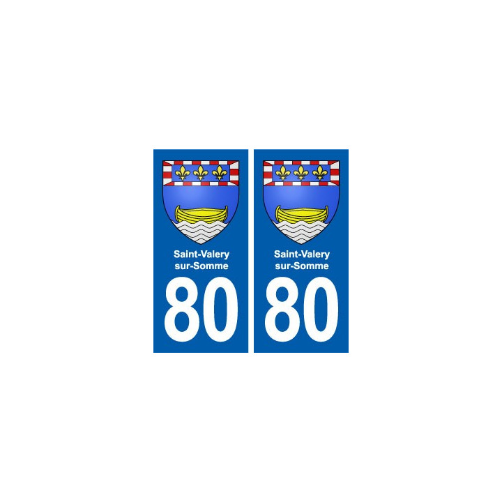 80 Saint-Valery-sur-Somme blason autocollant plaque stickers ville