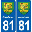 81 Brens blason autocollant plaque stickers ville