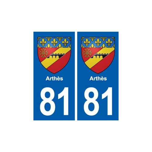 81 Briatexte blason autocollant plaque stickers ville
