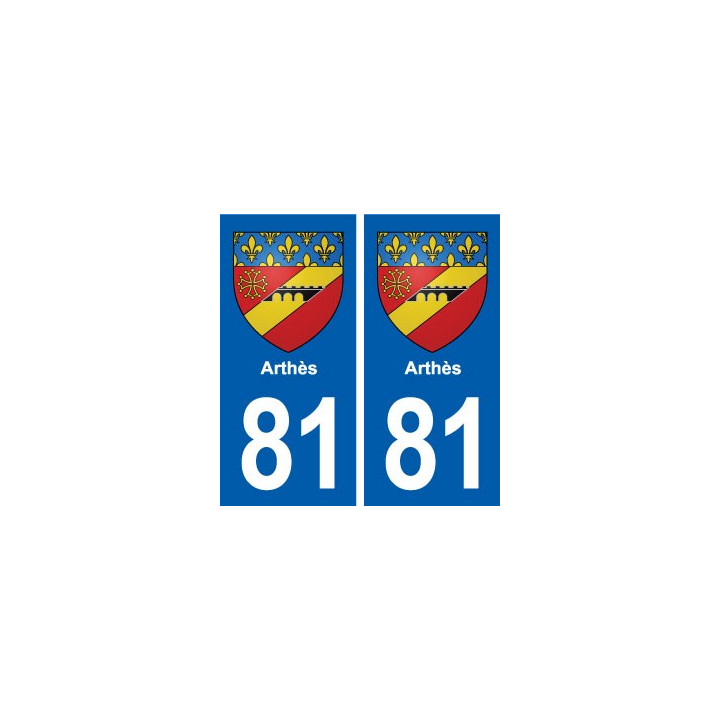 81 Briatexte blason autocollant plaque stickers ville