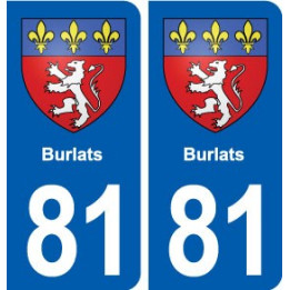 81 Burlats blason autocollant plaque stickers ville
