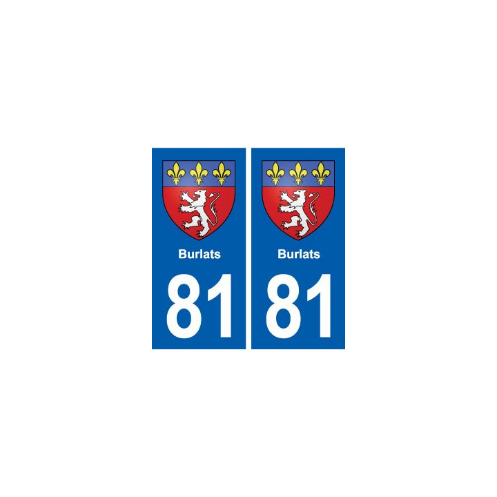 81 Burlats blason autocollant plaque stickers ville