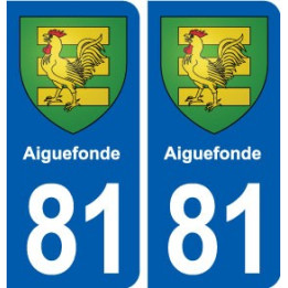 81 Aiguefonde blason autocollant plaque stickers ville