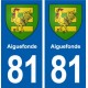 81 Aiguefonde blason autocollant plaque stickers ville