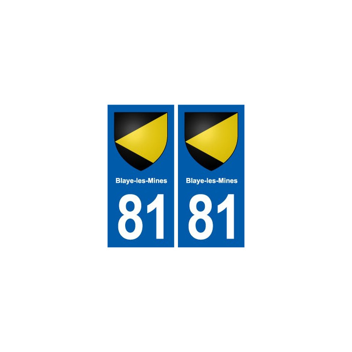 81 Blaye-les-Mines blason autocollant plaque stickers ville
