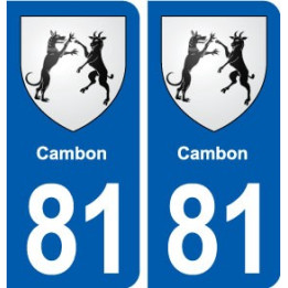 81 Cambon blason autocollant plaque stickers ville