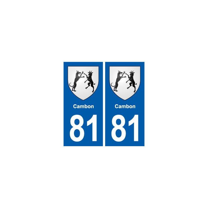 81 Cambon blason autocollant plaque stickers ville