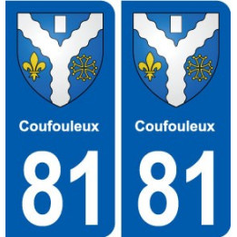 81 Coufouleux blason autocollant plaque stickers ville