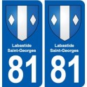 81 Labastide-Saint-Georges blason autocollant plaque stickers ville