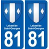 81 Labastide-Saint-Georges blason autocollant plaque stickers ville
