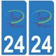24 Perigueux logo autocollant plaque blason armoiries stickers département