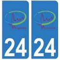 24 Perigueux logo autocollant plaque blason armoiries stickers département