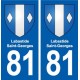 81 Labastide-Saint-Georges blason autocollant plaque stickers ville