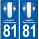 81 Labastide-Saint-Georges blason autocollant plaque stickers ville