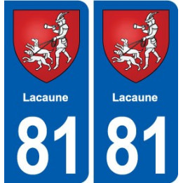 81 Lacaune blason autocollant plaque stickers ville