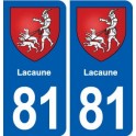 81 Lacaune blason autocollant plaque stickers ville