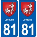 81 Lacaune blason autocollant plaque stickers ville