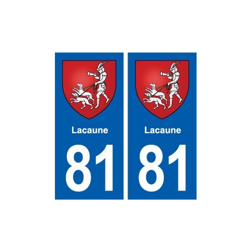 81 Lacaune blason autocollant plaque stickers ville