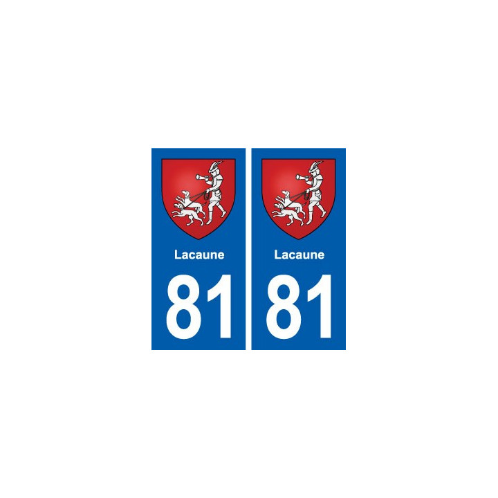 81 Lacaune blason autocollant plaque stickers ville