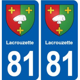 81 Lacrouzette  blason autocollant plaque stickers ville